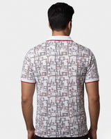 Men's White Printed T-Shirt