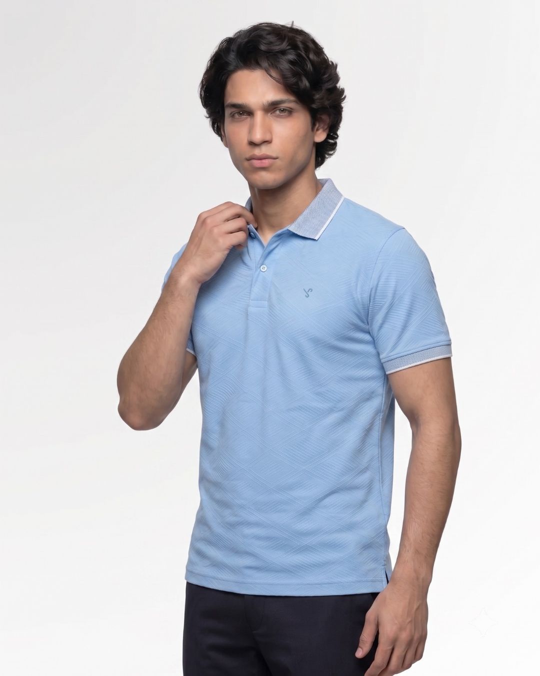 Sky Blue Cotton Polo