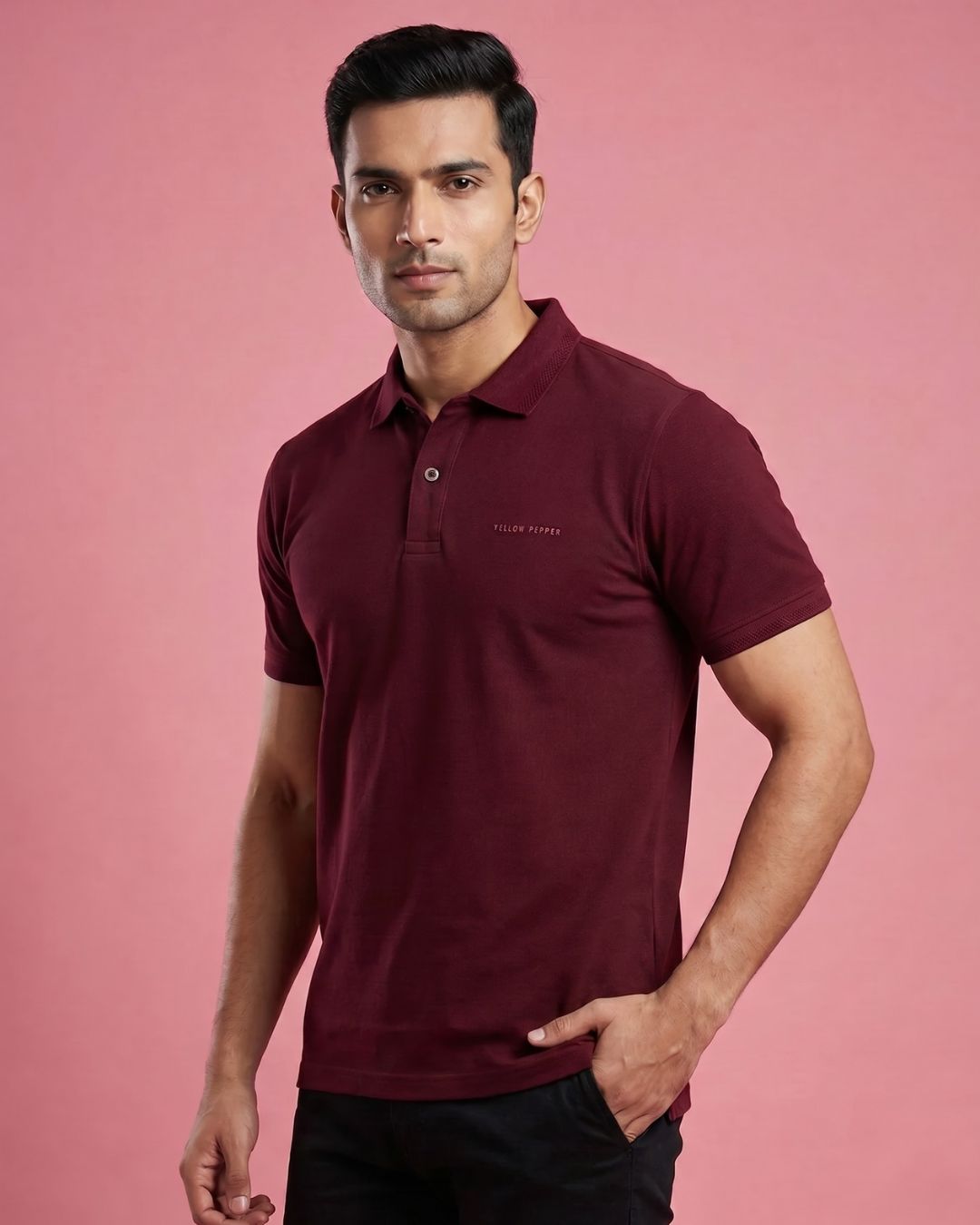 Maroon Polo T-Shirt for Men