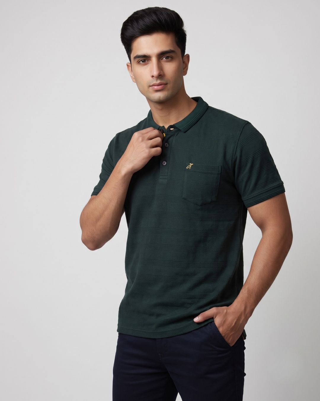 Men’s Dark Green Polo T-Shirt