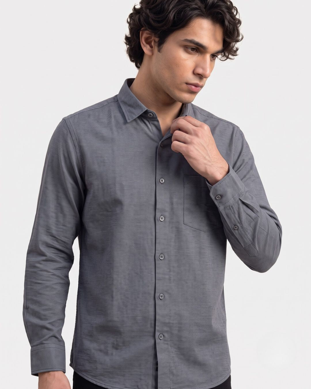 Men’s Charcoal Grey Casual Shirt