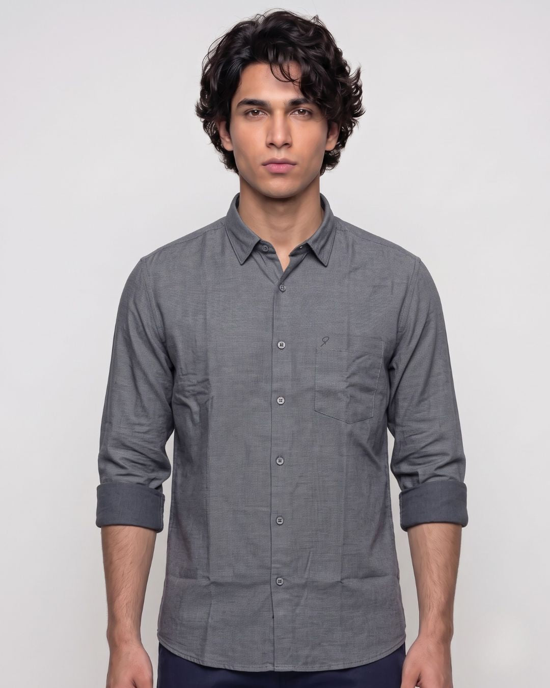 Men’s Charcoal Grey Casual Shirt