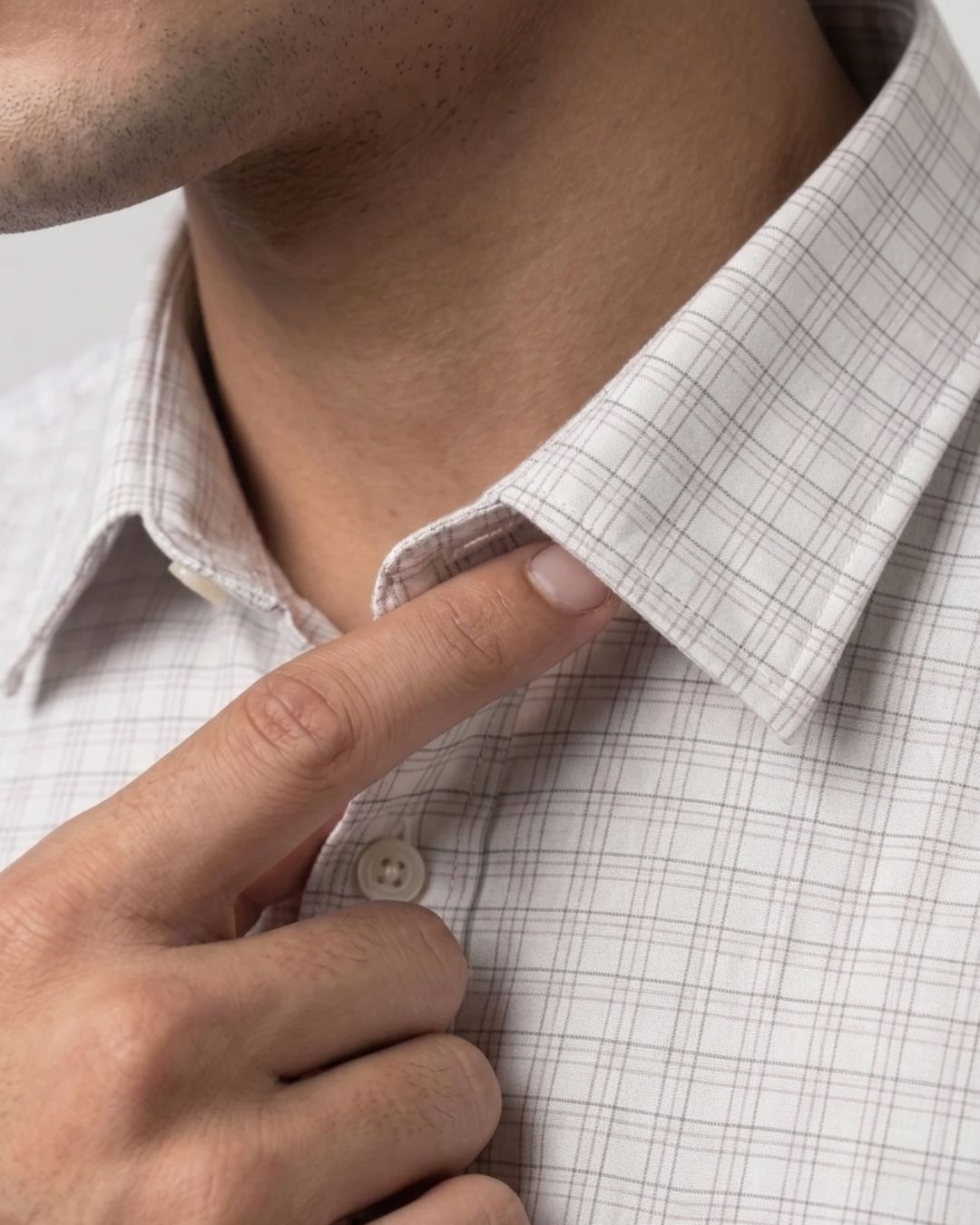 Men’s Off-White Check Casual Shirt