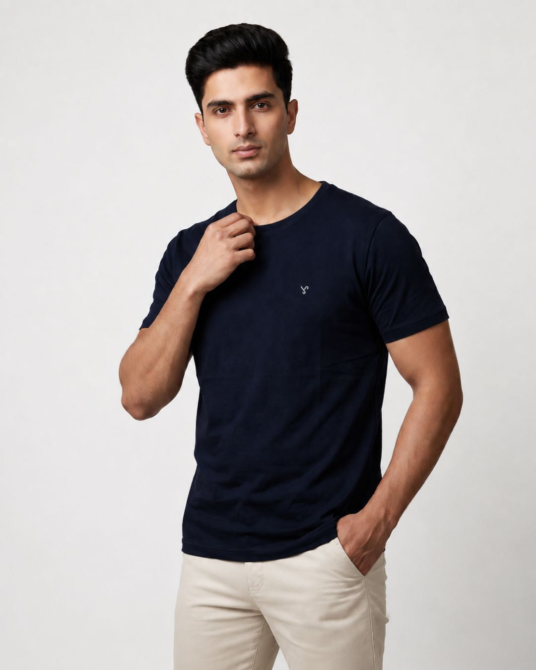 Men's Navy Blue Regular Fit T-Shirt