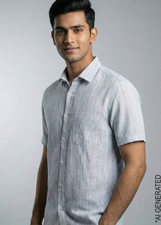 Half Sleeve Blue Lining