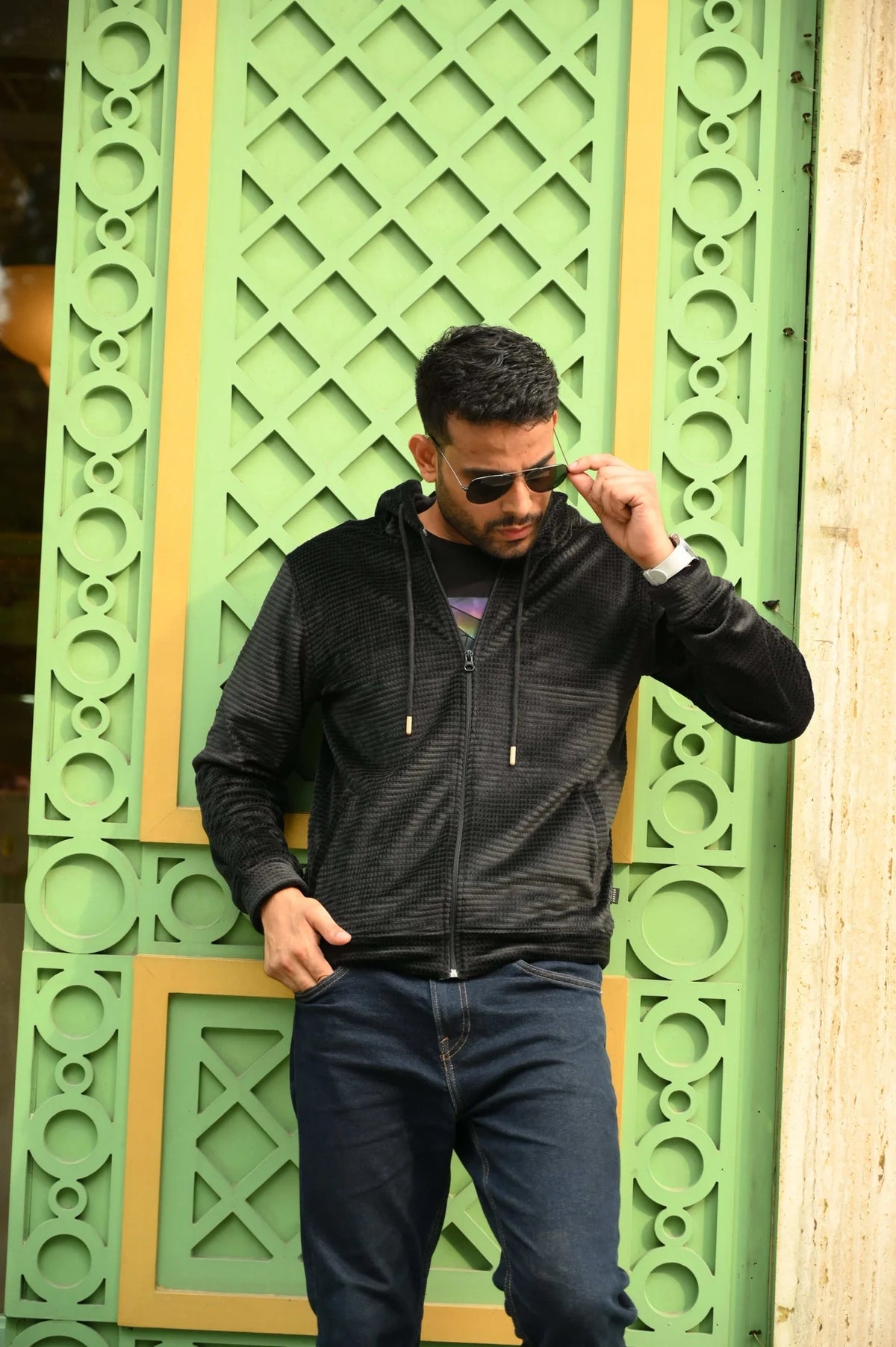 Essential Black Zip Hoodie