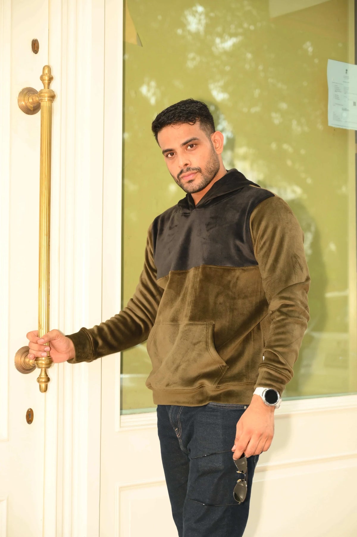 Olive & Black Hoodie
