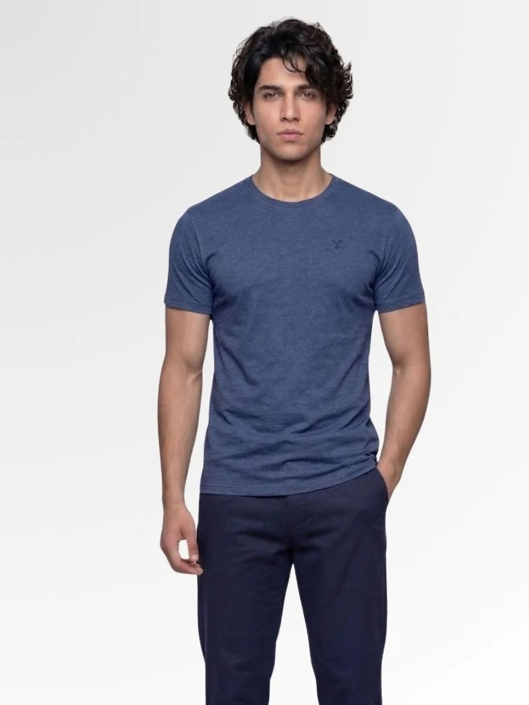 Men's Navy Cotton T-Shirt